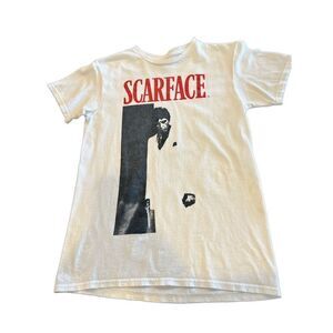 Scarface Movie Tony Montana Vintage Retro 80s White T-Shirt Size S